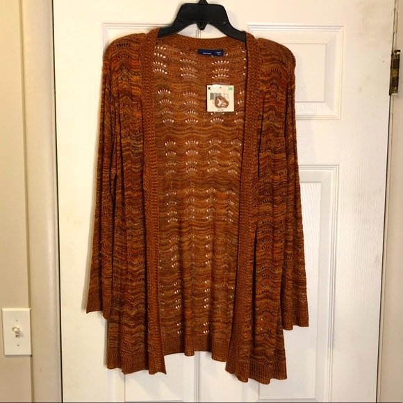 Sweaters - NWT Pointelle Cardigan Sweater Size Large